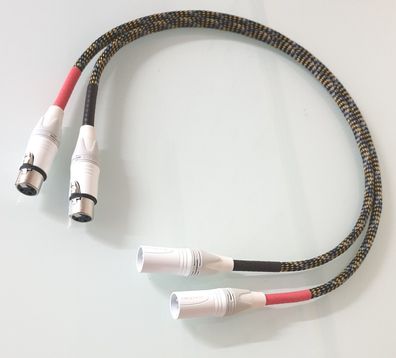 audio-IN "xLR" / HighEnd XLR-Kabel symm. / Innenleiter versilbert / Neutrik silber