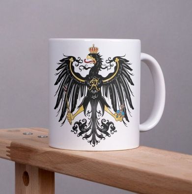Tasse Deutsches Reich Kaffeebecher Preußen Reichsadler Kaiserreich Flagge