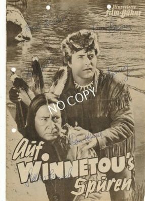 Filmheft "Auf Winnetou's Spuren" handsig. Montgomery Marshall Leonard Langan #G