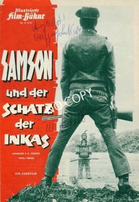 Filmheft "Samson u.d. Schatz d. Inkas" orig. Sign. Toni Sail Wolfgang Lukschy #G