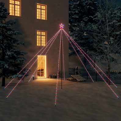 vidaXL Weihnachtsbaum-Lichterketten Indoor Outdoor 800 LEDs Bunt 5 m