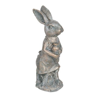 Clayre & Eef Figur Kaninchen 13 cm Braun Polyresin (Gr. 6x4x13 cm)