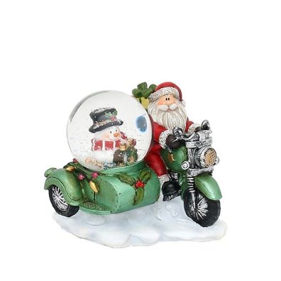Schneekugel " Motorrad - Seitenwagenmaschine " Weihnachtsmann - Schneemann Top !