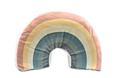 Samtiges Regenbogen-kissen Pastell-Töne Kuschelkissen Kinderzimmer Baby Deko