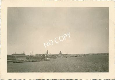 Foto WK II Hafen Fabriken Gebirgs-Pionier-Bataillon 82 an Bord F1.85