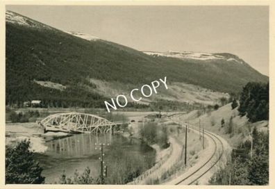 Foto WK II zerstörte Brücke Norway Gebirgs-Pionier-Bataillon 82 F1.85