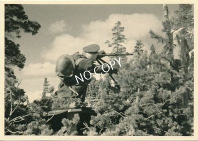 Foto WK II Soldat Visier Technik Gebirgs-Pionier-Bataillon 82 Norway F1.85