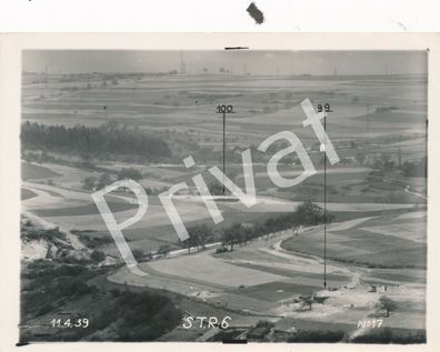 Foto XL WK II Luftaufnahme Bunker Grenzgebiet Deutschland Frankreich F1.50