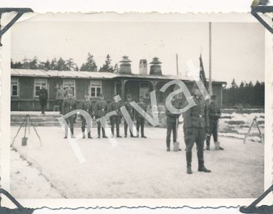 Foto WK II Wehrmacht Soldaten Offiziere Vereidigung Fahne 42/43 F1.52
