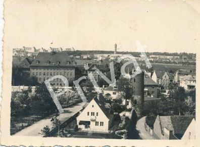 Foto WKII Panzerjäger-Abteilung 525 Kleinstadt Kaserne Wasserturm Panorama F1.30