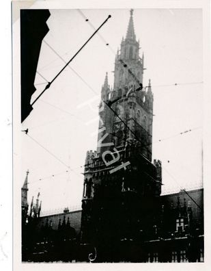 Foto Rathaus Turm München Flaggen 30-er Jahre L1.14
