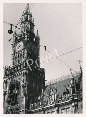 Foto Rathaus Turm München Flaggen 30-er Jahre L1.14