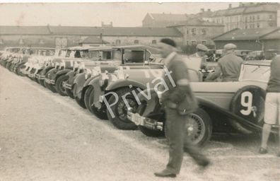 Foto PK ca. 1930 Fahrzeuge Autos Präsentation Wanderer-Werke Auto Union L1.11
