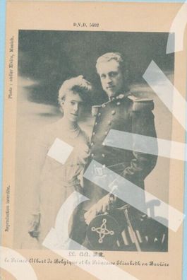 Original Foto PK König Albert I von Belgien und Königin Elisabeth L1.18