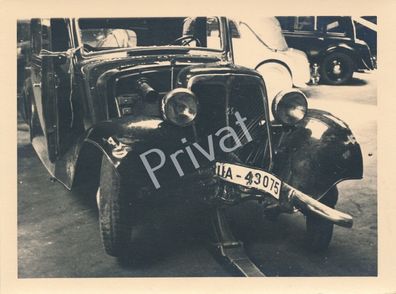 Foto Auto ca. 1930 Unfall Wagen verbeult Wanderer Automobil Kennung L1.13