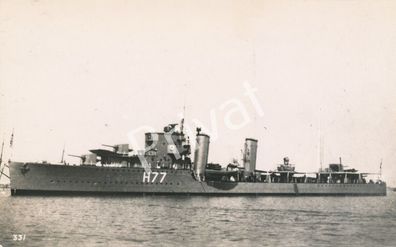 Foto WK II H. M. S. Boreas Royal Navy Britisher Zerstörer B-Klasse L1.77