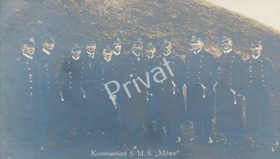 Foto PK WK I Kommandant S.M.S. Möwe Graf zu Dohna Schlodien u.a. L1.01
