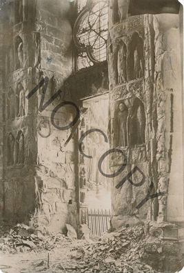 Foto WK I Kathedrale Reims Frankreich Zerstörung Ruinen France L1.74