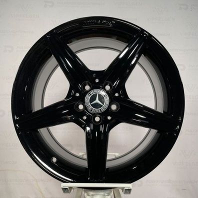 Originale 18 Zoll Mercedes W205 C205 AMG Alufelgen Felgen Leichtmetallfelgen schwarz