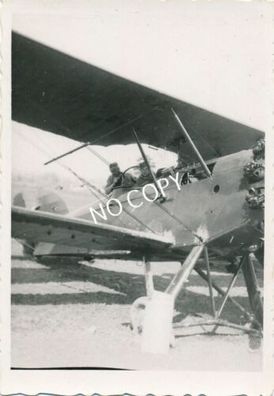 Foto WK II Doppeldecker Flugzeug E1.56