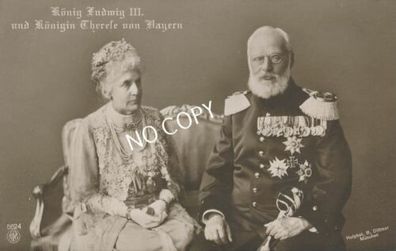 Foto PK königliche Persönlichkeit König Ludwig III. & Königin Therese E1.37