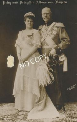 Foto PK königliche Persönlichkeit S.K.H. Prinz Alfons v. Bayern mit Gattin E1.38