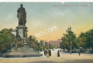 Foto PK Stadtansicht München - König Max II. Monument Maximilianstraße 1907E1.65