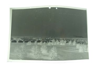 Foto WK II Negativ Schwarz Weiß Soldaten Lager Quartier Afrika Corps E1.26