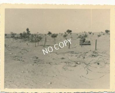 Foto WK II Schlachtfeld Wüste Lybien Afrika Corps 1941 E1.18