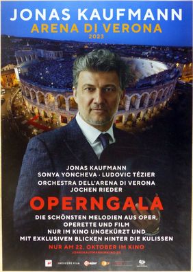 Jonas Kaufmann: Operngala Verona 2023 - Original Kino-Plakat A1 - Filmposter
