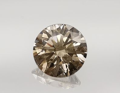 Echter natürlicher Diamant Brillant 0.92 Ct mit IGL Zertifikat VVS2 Farbe Braun lose