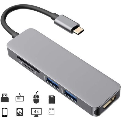 Typ-C-HUB-Multifunktions-Hub 3.1 zu HDMI 5-in-1-Typ-C-Hub