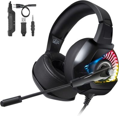 Gaming-Headset Gaming-Kopfhörer mit Mikrofon-Geräuschunterdrückung