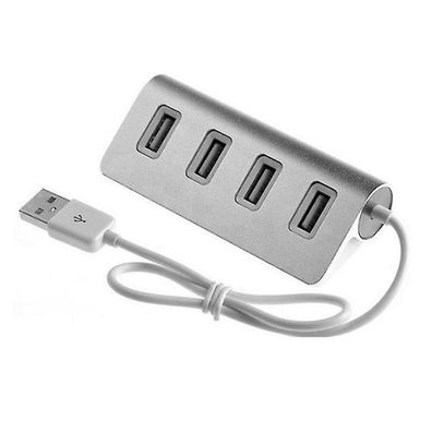 Hochgeschwindigkeits-Mini-USB-Hub-Splitter mit 4 Anschlüssen und blauem LED-Licht