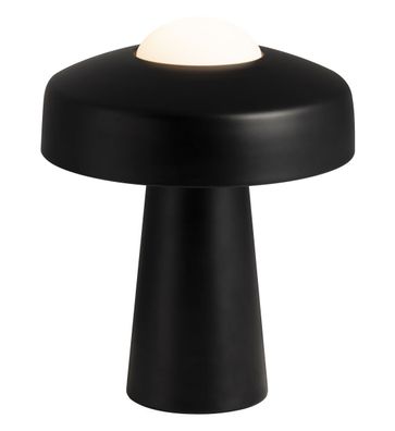 Nordlux TIME Tischlampe schwarz, opal weiß E27 mit Schalter 26,7x26,7x34cm