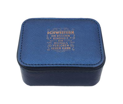 Schmuckschatulle/ Schmuckkästchen - Schmuckbox Blau Schwester