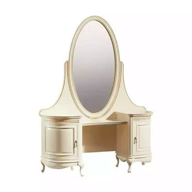 Schminktisch Spiegel Schlafzimmer Luxusmöbel beige Konsolen Sideboard Tisch