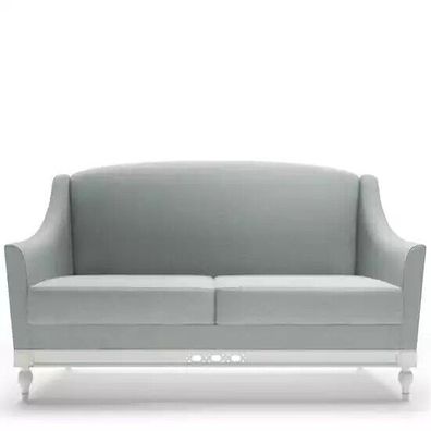 Sofa 2 Sitzer Sofas Design Luxus Neu Textil Holz Polster Zweisitzer couchen