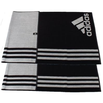B-Ware Adidas Handtuch Badetuch Towel Duschtuch Gr. L Sporttuch Schwarz AB8008