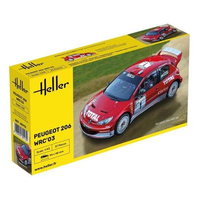 Heller Peugeot 206 WRC ´03 in 1:43 1000801130 Glow2B 80113 Bausatz