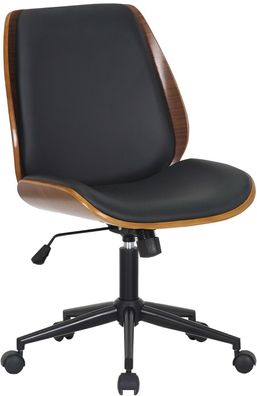 Bürostuhl 120 kg belastbar schwarz Kunstleder Chefsessel Drehstuhl modern NEU