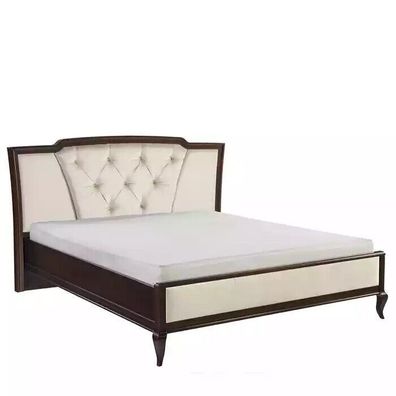 Bett aus Holz Chesterfield Betten Doppelbett im Schlafzimmer Samt Textil