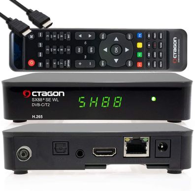 Octagon SX88+ SE WL H.265 HD Mini Hybrid-Receiver C/ T2 + Smart IPTV Box