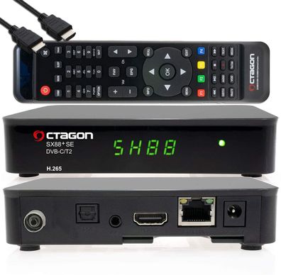 Octagon SX88+ SE H.265 HD Mini Hybrid-Receiver C/ T2 + Smart IPTV Box