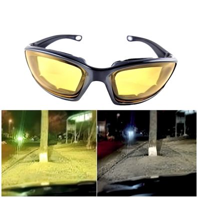 Nachtsichtbrille Sonnenbrille Nachtfahrtbrille Kontrastbrille Fahrradbrille Gelb