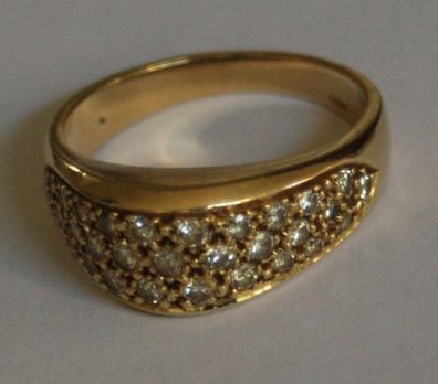 Bandring Ring Band Brillant Diamant knapp 1.00 Carat 585 Gold