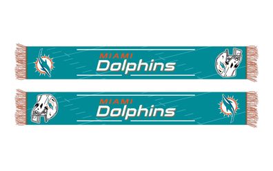 NFL Schal Miami Dolphins Fanschal Scarf HD Knitted Jaquard 5056146896040