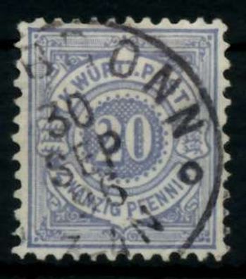 Württemberg Ausgabe VON 1875 1900 Nr 47a gestempelt gepr X713612