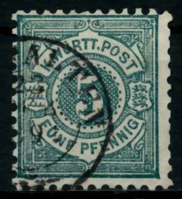Württemberg Ausgabe VON 1875 1900 Nr 56b gestempelt gepr X7138E2