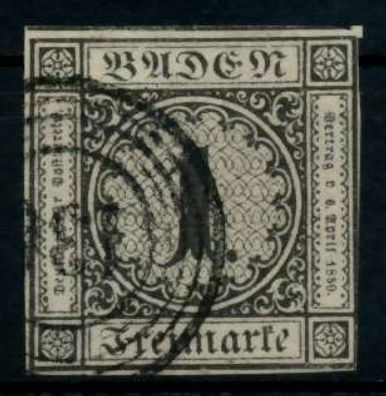 BADEN Ausgaben VON 1851 - 1858 Nr 5 gestempelt X7449DA
